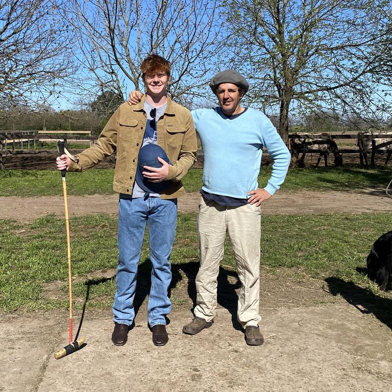 Charles at the Polo farm